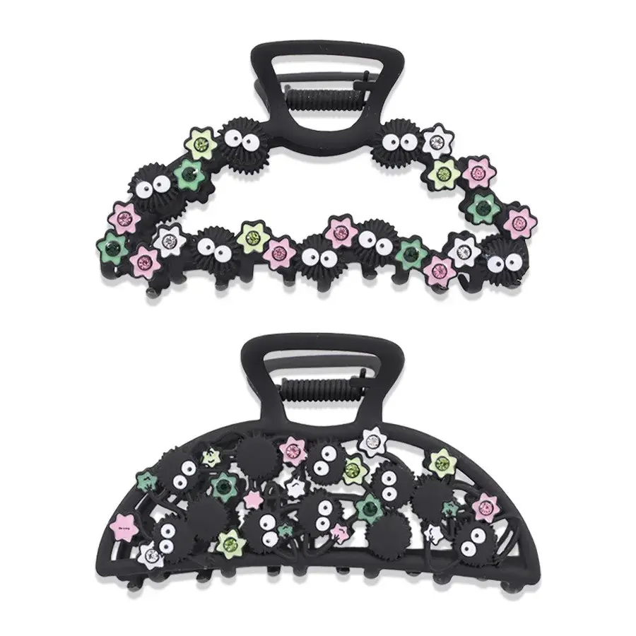Large Size Metal Hair Claw Women's Anime Small Coal Ball Hair Clip Professional Salon Sectioning & Fixation Shark Clamp