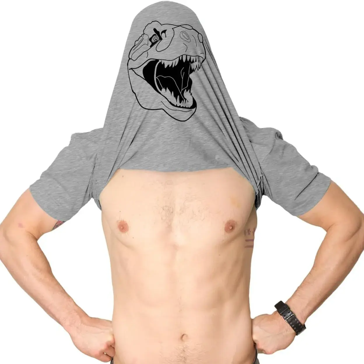 Ask Me About My Trex T-Shirt Dinosaur Printing New Style Cotton Crew Neck Short Sleeve Decoration With Stickers (Not Embroidery)