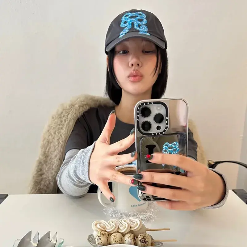 Limited Edition Snake Year Grey Soft Top Baseball Cap Women's Korean Streetwear Brand Couple's Hat Face Slimming Trend