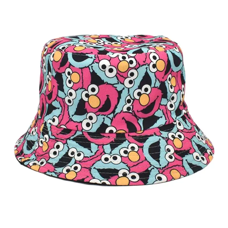 Summer Hot Sale Of The Season Cartoon Pattern Fishing Cap Unisex Outdoor Sunshade Bucket Hat Double-Sided Stylish Streetwear Man