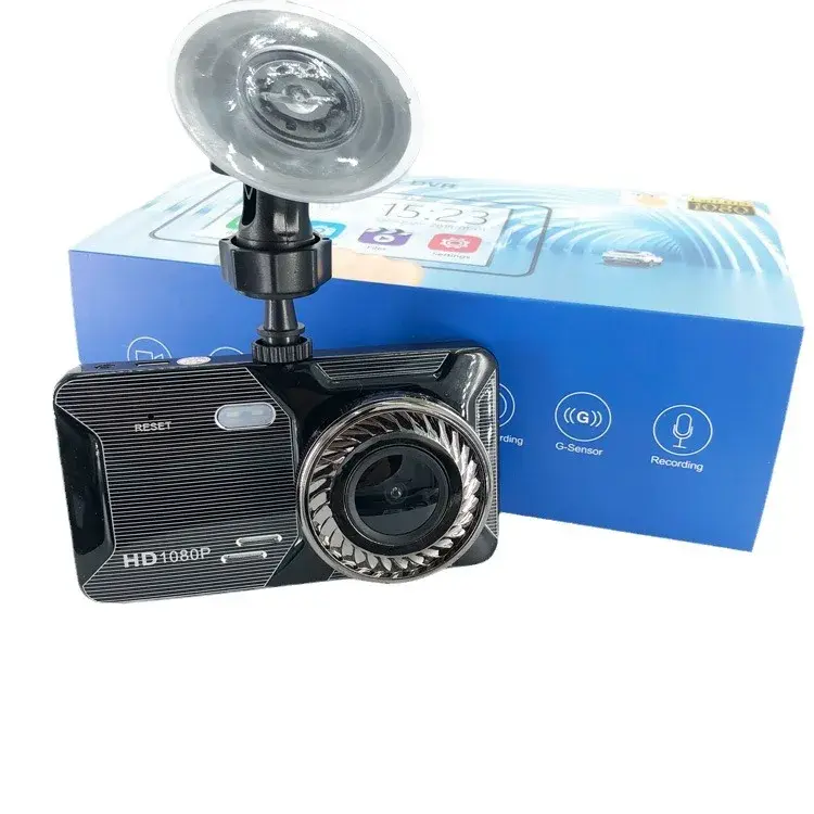 Cross-Border Zinc Alloy 4-Inch Dual Lens Touch Screen Dash Cam Private Model IPS Screen High Definition Recorder Rearview Camera
