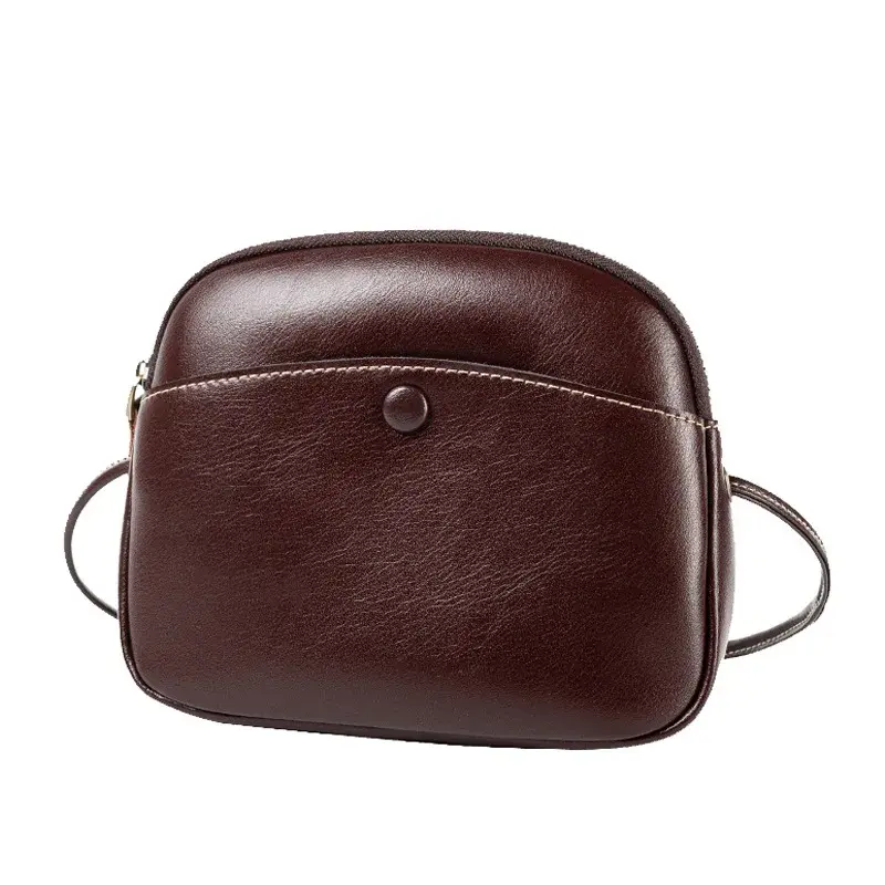 2024 New Style Women's Soft Genuine Leather Phone Bag Casual Crossbody Fashionable Versatile Single Shoulder Bag Lightweight