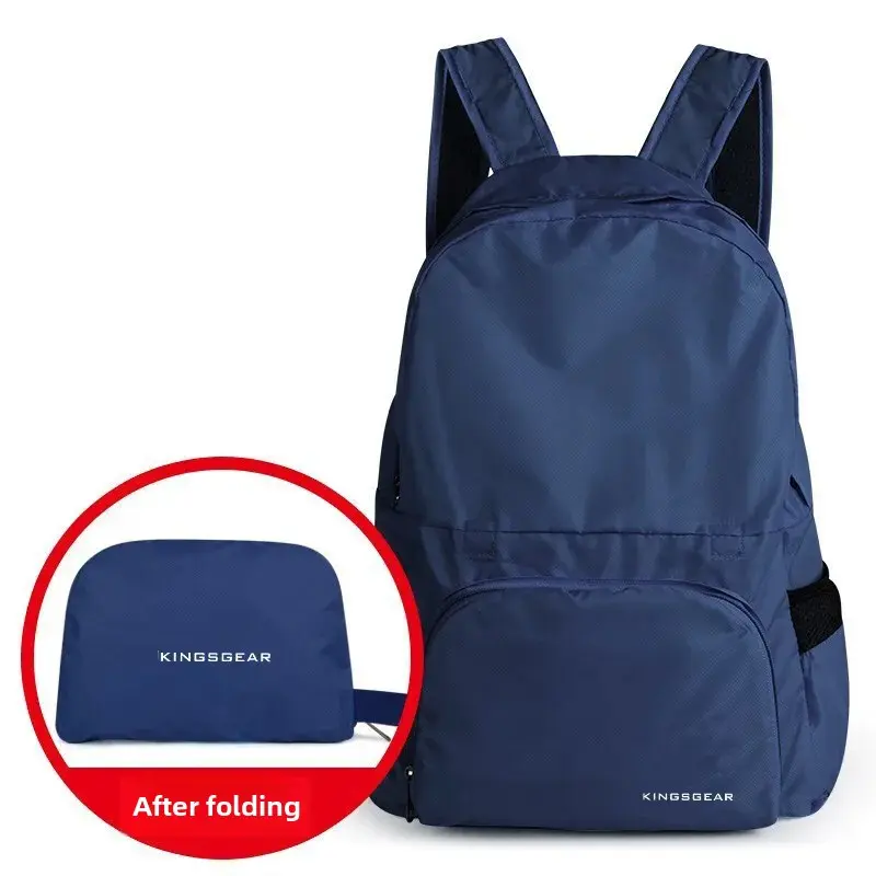 Kingsgear Foldable Casual Backpack Lightweight Waterproof Storage Outdoor Sports Travel Triple Use Shoulder Bag Motorcycle Equip