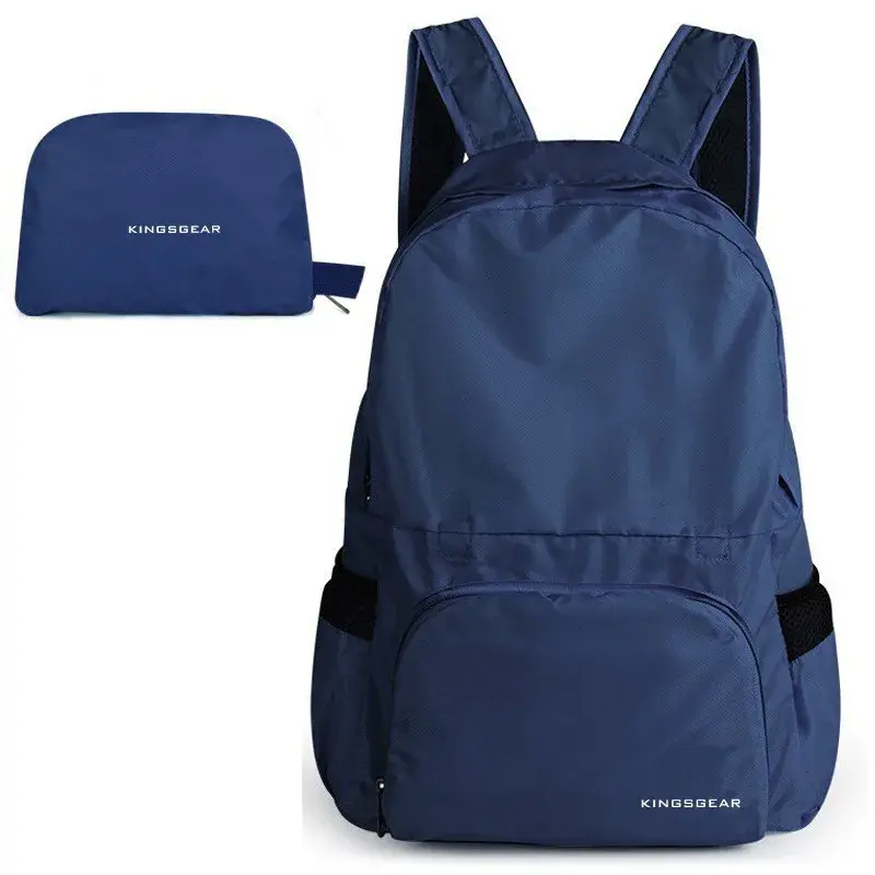 Kingsgear Foldable Casual Backpack Lightweight Waterproof Storage Outdoor Sports Travel Triple Use Shoulder Bag Motorcycle Equip