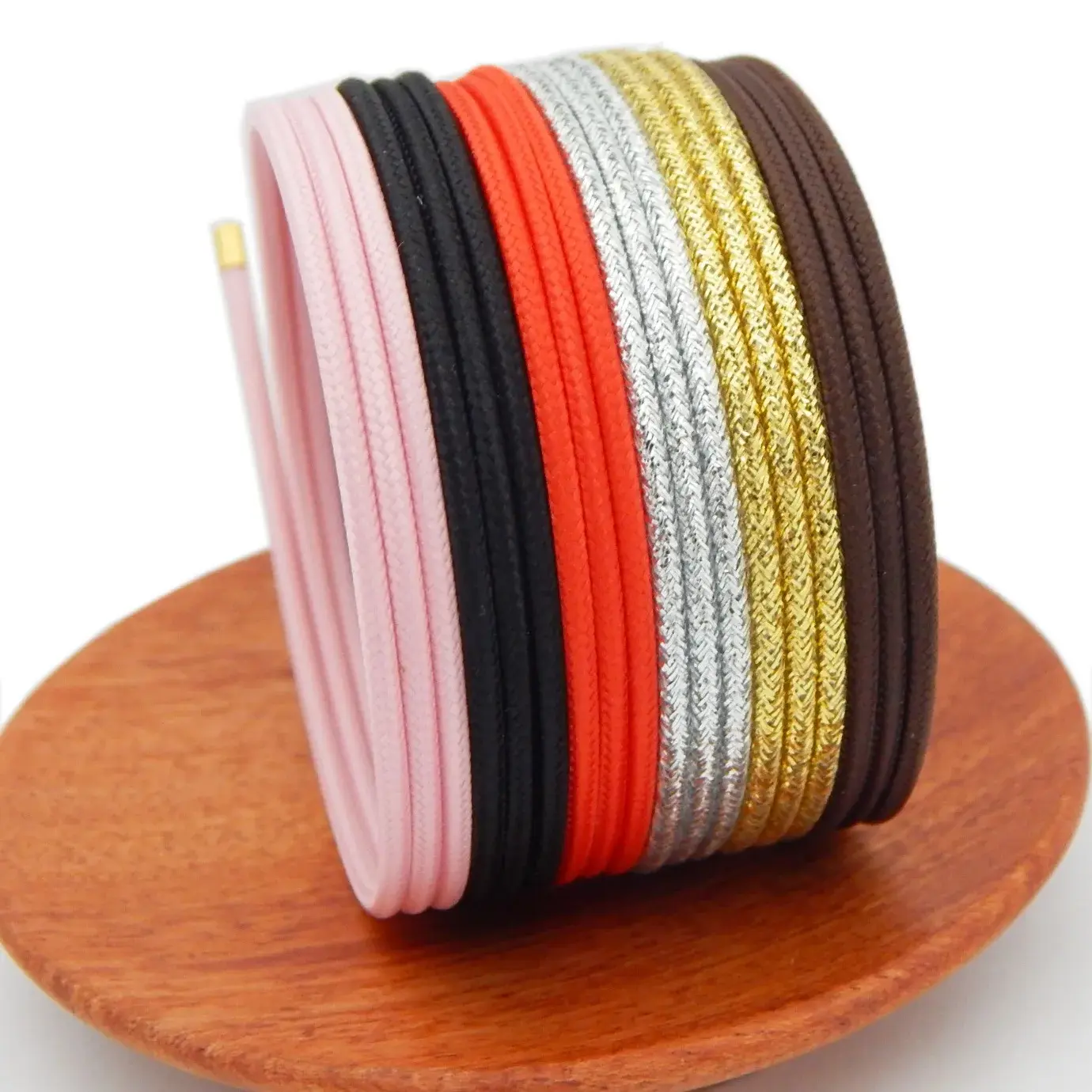 3D Hard Gold Beads Bracelet Necklace Magnetic Absorption Rope High Quality Elastic String Jewelry Accessories China Origin