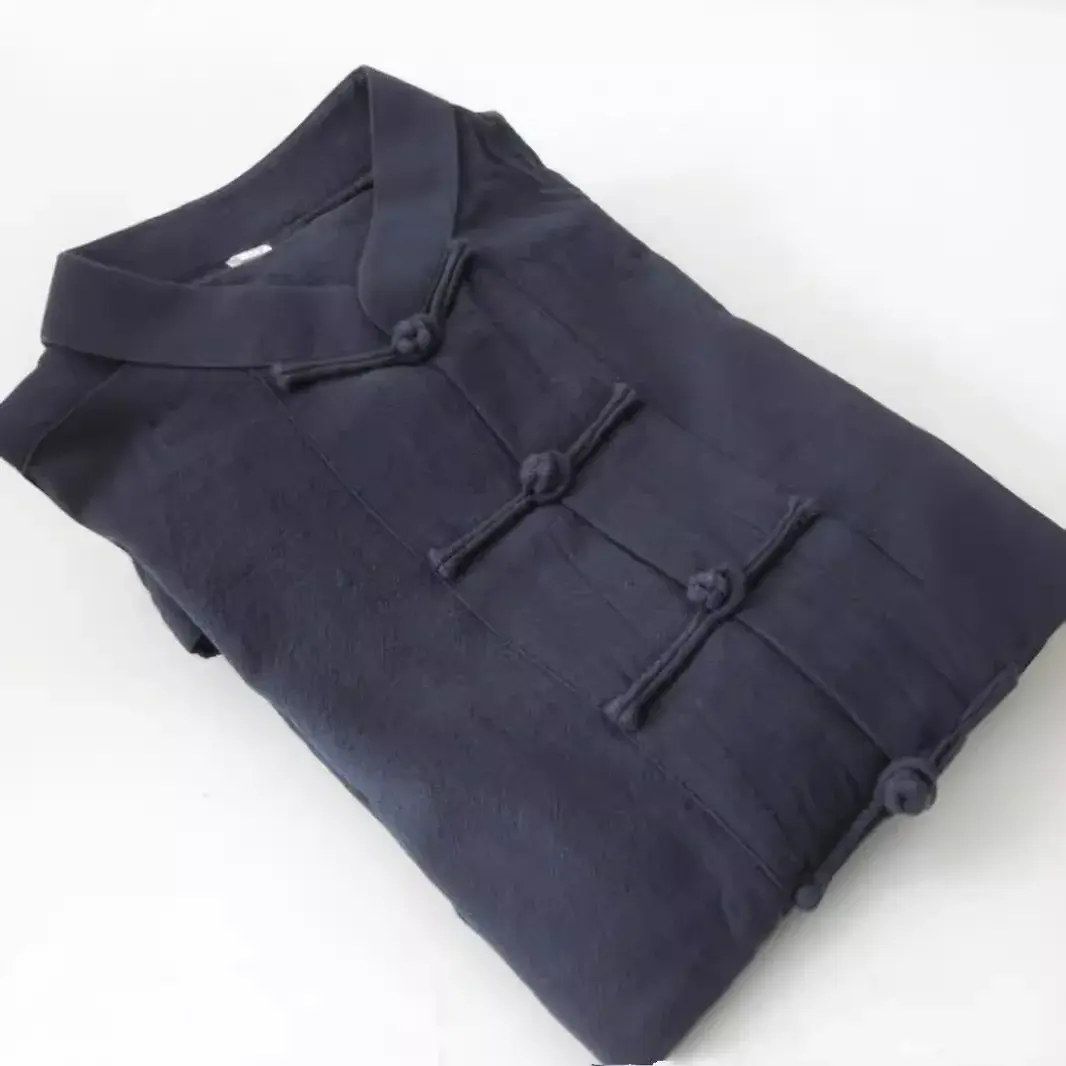 Chinese Style New Cotton Old Coarse Tang Suit Long Sleeve Stand Collar Gentleman's Clothing Casual For Middle-Aged And Elderly
