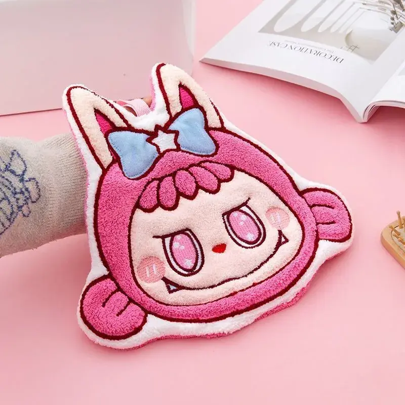 Thickened Absorbent Hanging Hand Towel Kitchen Bathroom Cute Children's Handkerchief New Style Luffa Hand Towel for Home Use