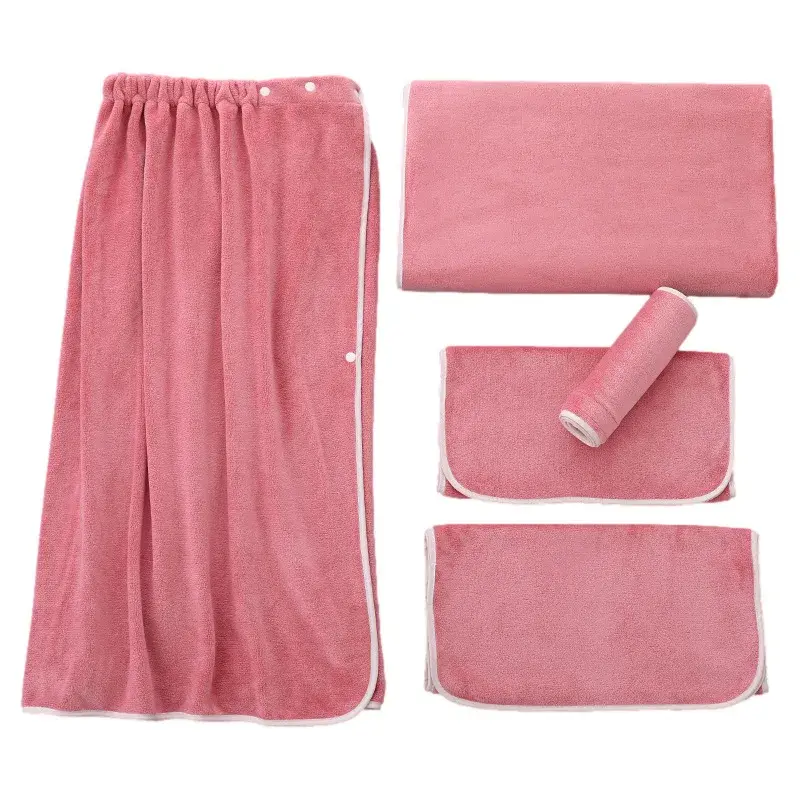 Thickened Superfine Fiber Towels for Beauty Salon Bedding Bath Robe Hair Wrap Set Customizable Logo Available from Mainland Chin