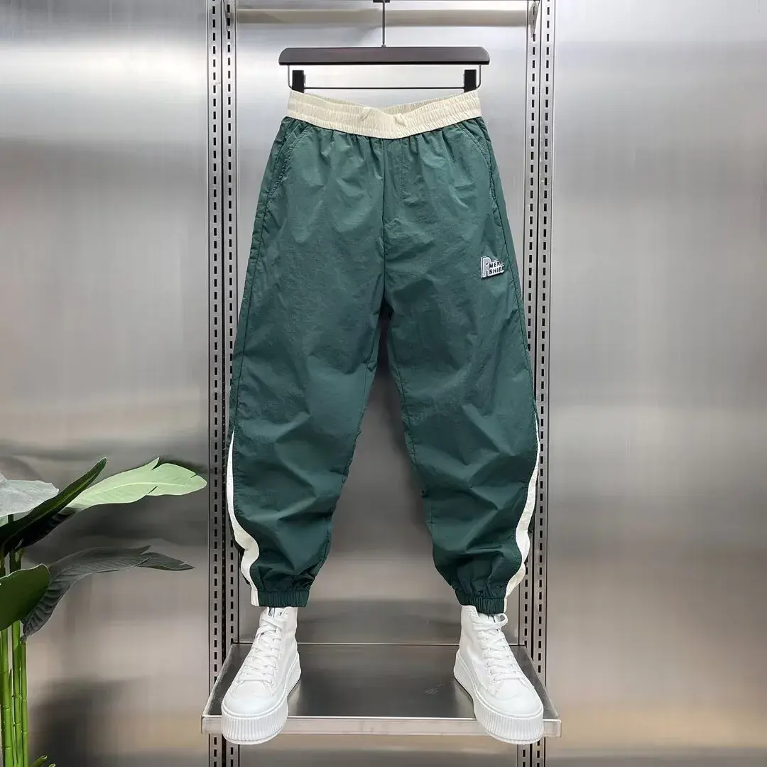 Men's Casual Pants Autumn Cropped 2024 New Style Loose Fit Versatile Trendy Brand Sports Bundle Feet Pants