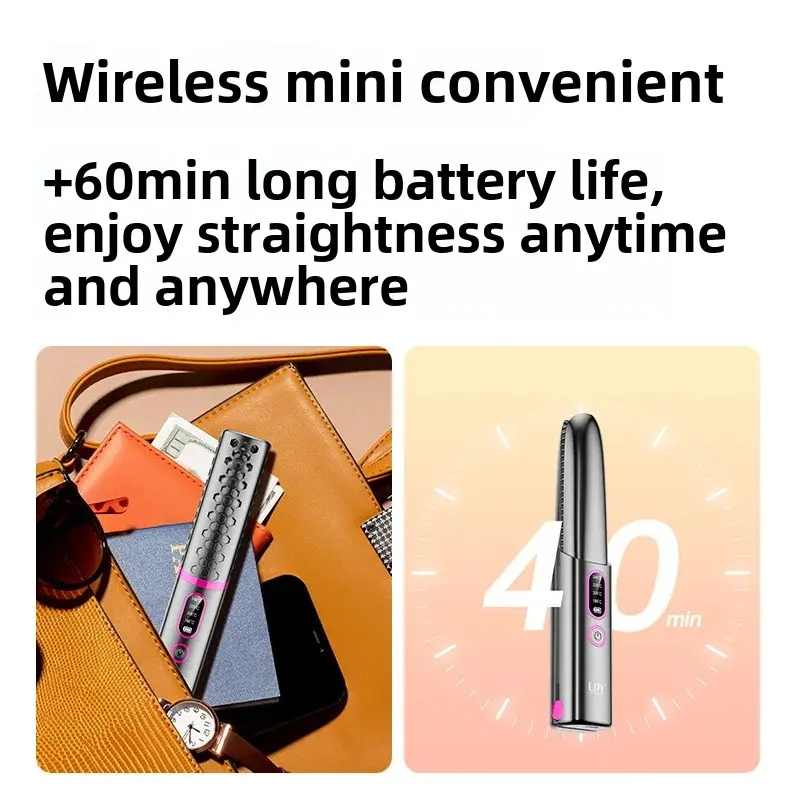 Mini Portable Wireless Hair Straightening And Curling Iron Fashionable Salon Tool Accessory from Mainland China QXXZ Cross-Borde