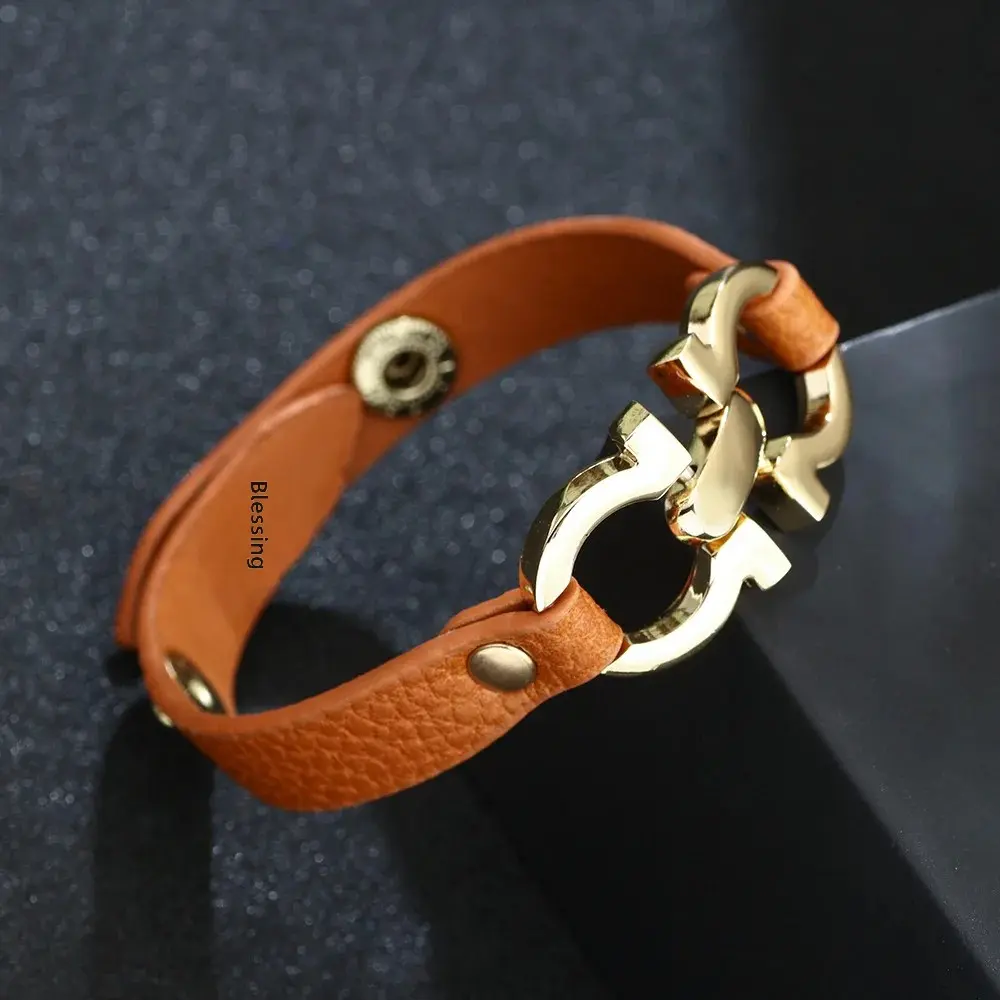 Fashionable Simple Geometric PU Leather Bracelets For Men And Women Unique Hand Jewelry Wholesale Available In Stock