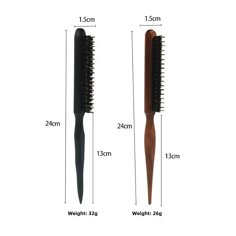 Professional Hair Salon Comb Three Rows Wooden Pig Brush Style Curling Volumizing Comb End Tail Comb Beauty Makeup Tool In Stock
