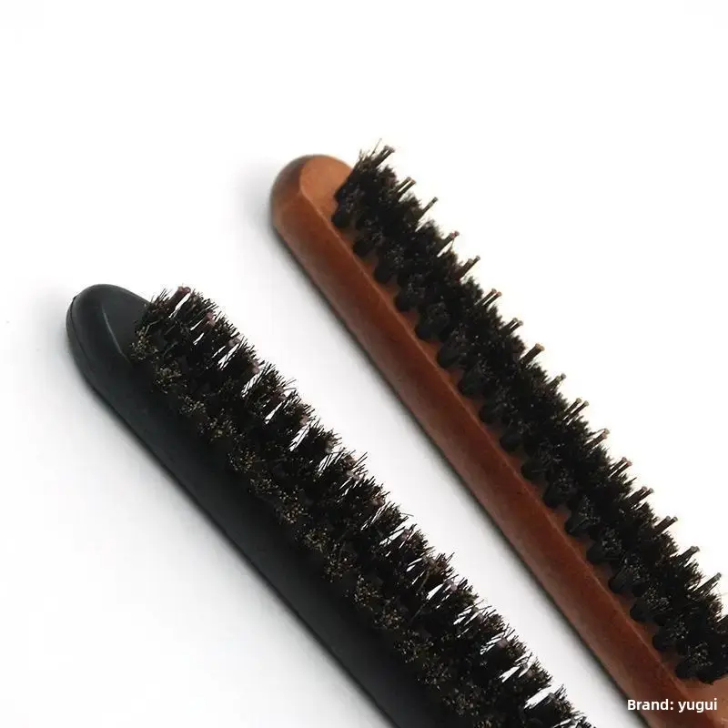 Professional Hair Salon Comb Three Rows Wooden Pig Brush Style Curling Volumizing Comb End Tail Comb Beauty Makeup Tool In Stock