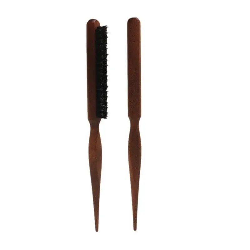 Professional Hair Salon Comb Three Rows Wooden Pig Brush Style Curling Volumizing Comb End Tail Comb Beauty Makeup Tool In Stock
