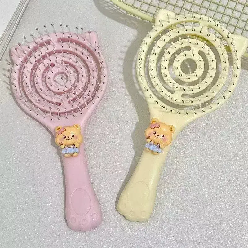 Cartoon Cat Claw Hair Comb Pet Grooming Comb Children's Portable Comb Hairdressing Tool for Cats Bone Shape Hollow out Design
