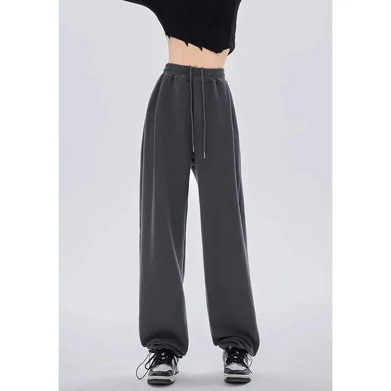 Loose Wide Leg Casual Sports Pants for Women Autumn Winter New Style American Small Size Loose Fit Comfortable Trousers