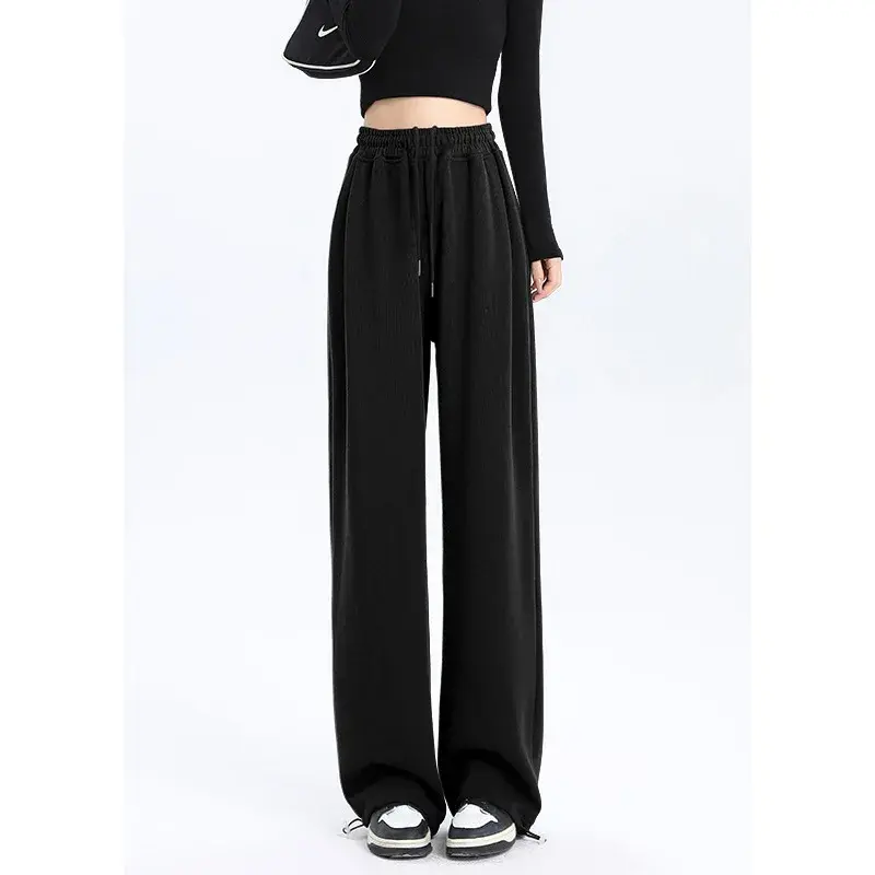 Loose Wide Leg Casual Sports Pants for Women Autumn Winter New Style American Small Size Loose Fit Comfortable Trousers