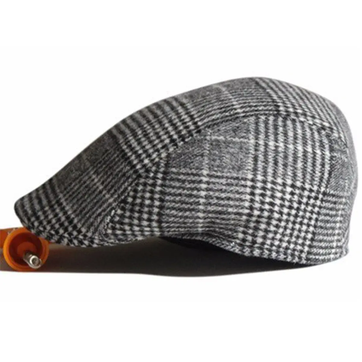 Warm Plaid Beret Hat for Men Classic Fashionable Retro Cap Suitable for Middle-Aged And Elderly Winter Accessories