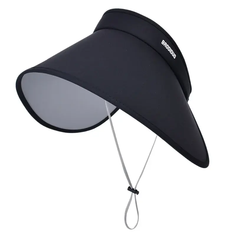 Women's Summer Outdoor UV Protection Hat Big Brim Sunshade Cap Face Covering UPF+ Lace Net Hat Empty Top Hat for Outdoors