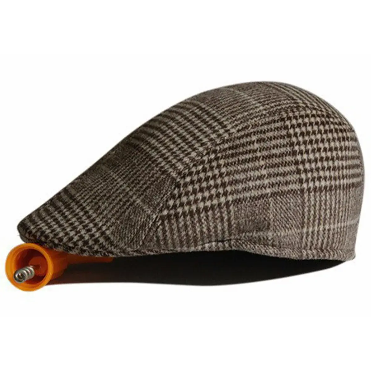 Warm Plaid Beret Hat for Men Classic Fashionable Retro Cap Suitable for Middle-Aged And Elderly Winter Accessories