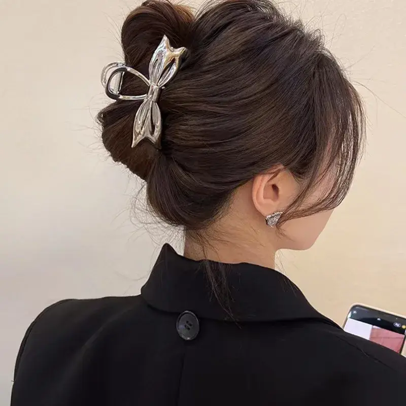 Fashionable Butterfly Knot Hair Accessories Luxury High End Shark Clamp Stylish Elegant Hair Decorations Professional Salon Fixe