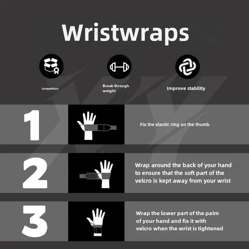 Professional Fitness Wristband Weightlifting Bed Push Wraparound Compression Force Training Assistance Belt Sport Protection Gea