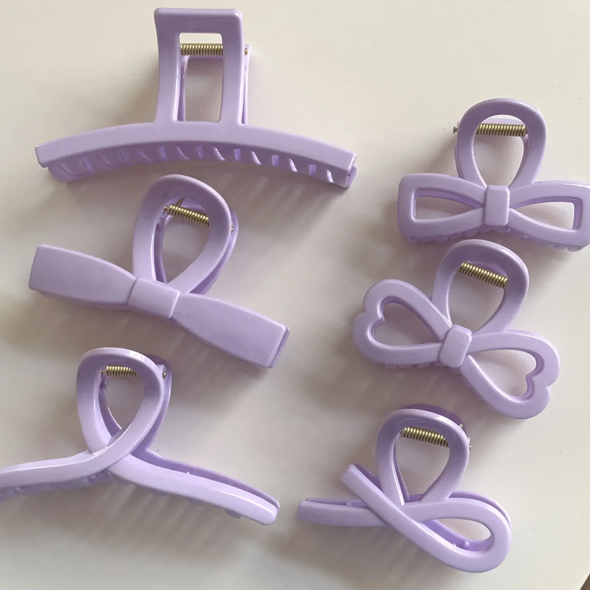 Delicate Fresh Butterfly Knot Hair Clip Sweet Personality Fashion Cream Purple Shark Clamp Half Updo Bun Professional Salon Fixa