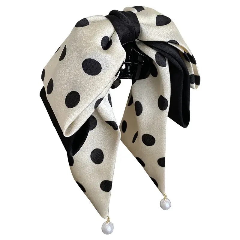 New Rose Date Polka Dot Shark Fin Tail Clip Butterfly Knot Hair Clip Rabbit Ear Hair Accessories Professional Salon Fixed Hair C