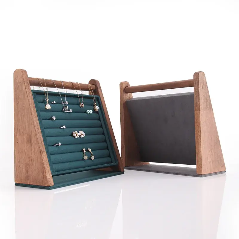 Elegant Wooden Peachpuff 3D Display Rings Earrings Necklaces Chest Pins Bracelets Jewelry Packaging And Display Tools