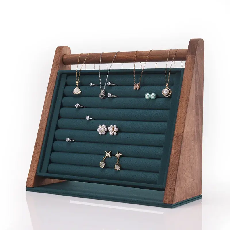 Elegant Wooden Peachpuff 3D Display Rings Earrings Necklaces Chest Pins Bracelets Jewelry Packaging And Display Tools