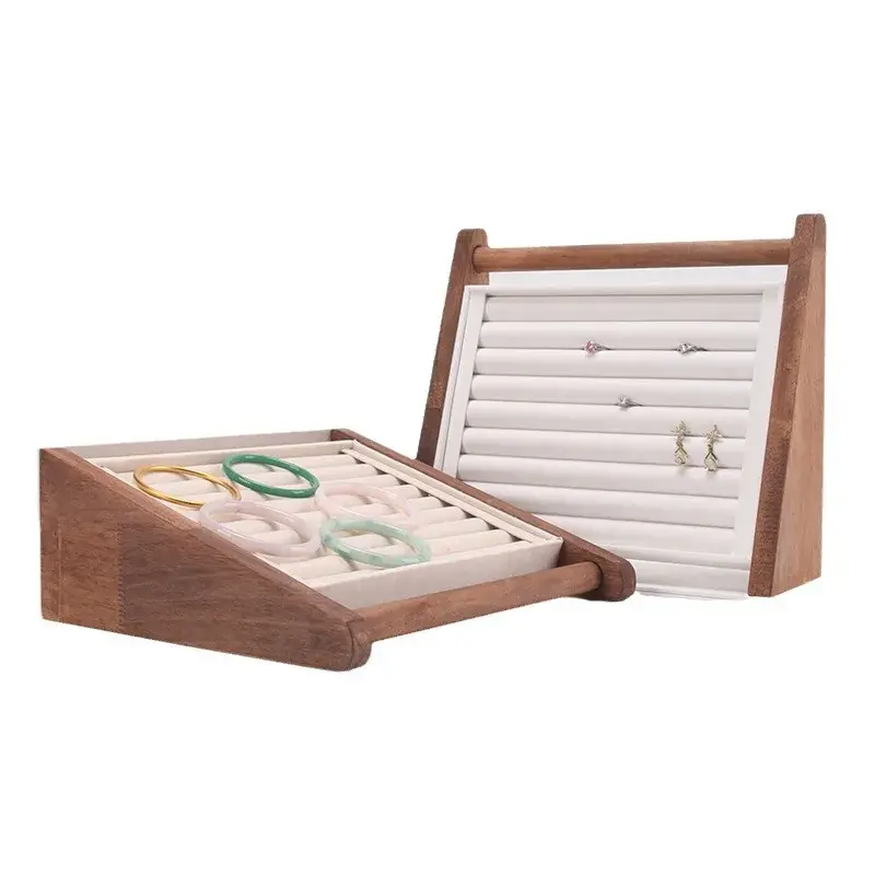 Elegant Wooden Peachpuff 3D Display Rings Earrings Necklaces Chest Pins Bracelets Jewelry Packaging And Display Tools