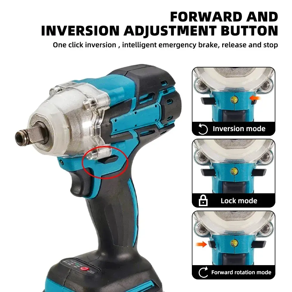 High-Torque Electric Wrench Set 5-Pieces Lithium Battery Charging Impact Wrench For Woodworking Auto Repair