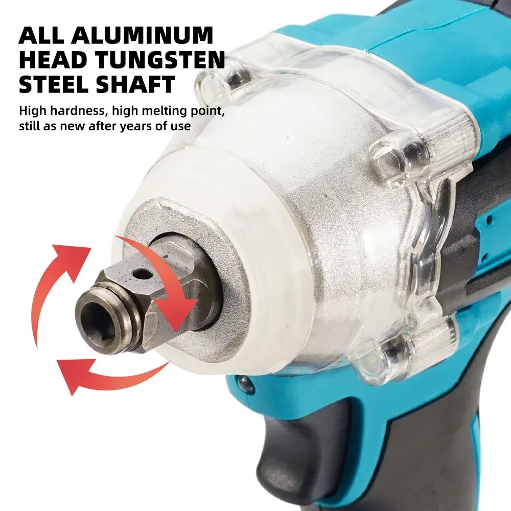 High-Torque Electric Wrench Set 5-Pieces Lithium Battery Charging Impact Wrench For Woodworking Auto Repair