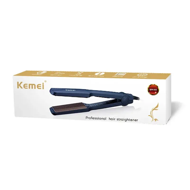 KM-332 Hair Straightening Comb LED Digital Display Adjustable Temperature Dry Wet Dual Use Constant Temperature Hair Straightene