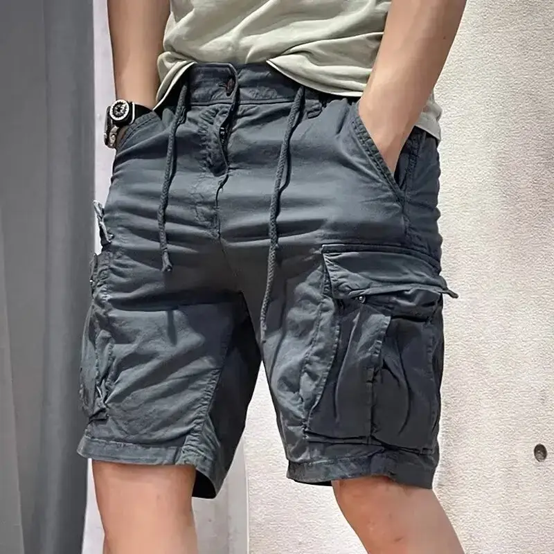 Casual Workwear Shorts Men's Five-Quarter Fashion Hong Kong Style Summer New Arrival Teenagers' Mid-Length Pants