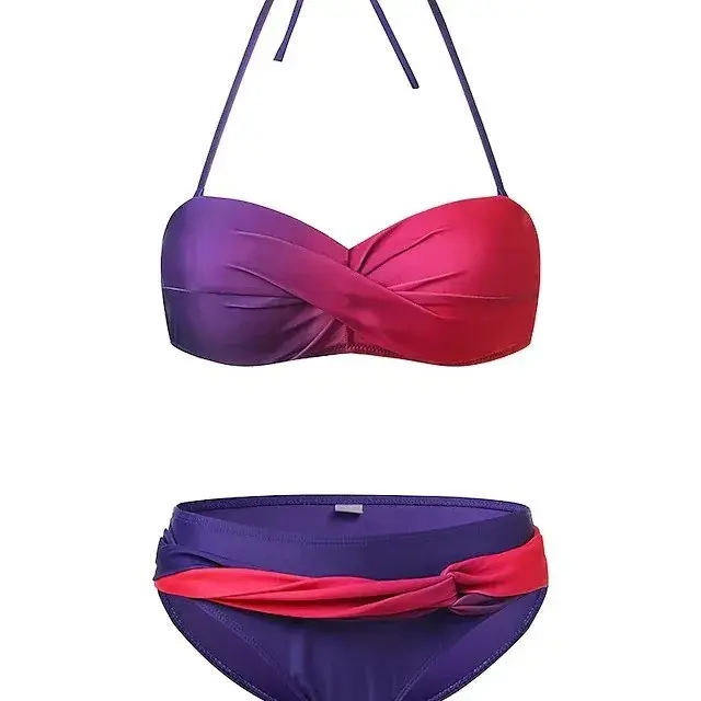 Summer Sexy Printed Triangle Bikini Set Sling Strap Swimwear for Women Chinese Brand Swimming Suit from Mainland China