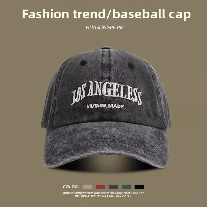 Casual Retro American Style Baseball Cap Unisex Washed Spring Summer Versatile Simple Design Hat for Men And Women