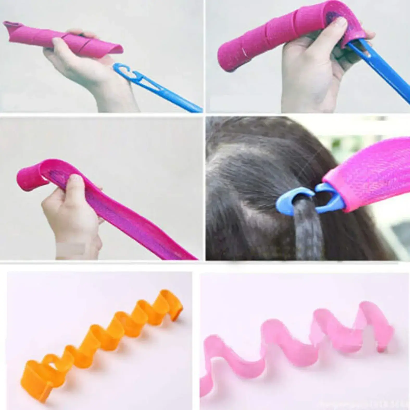 Magic Curling Iron 30-65cm Hair Rolling Barrel Lazy Person's Hair Styling Tool Spiral Hairline Curling Black Hair Styling Tools