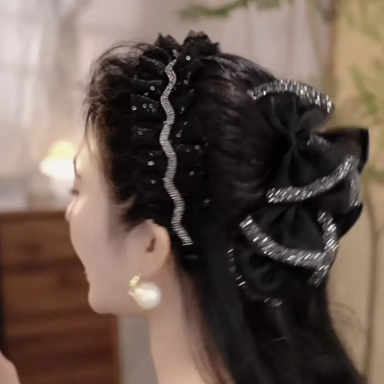 Elegant Butterfly Knot Hair Clip Simple New Style Back of Head Updo Large Claw Miniature Shark Clip Delicate Hair Accessory