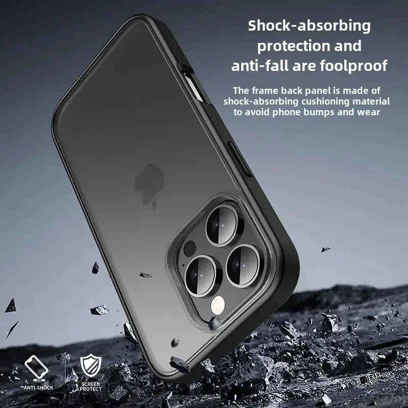 IPhone16promax Protective Case New Style Anti-Fall Apple16pro Guard Cover Thickened16 Shell Motorcycle Electronic Accessories