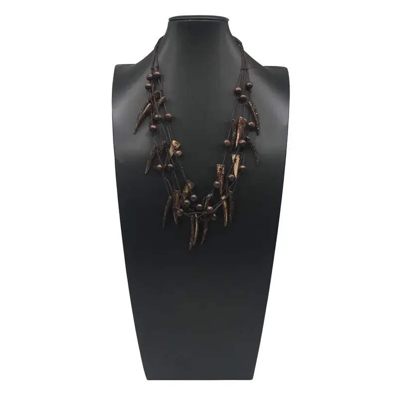 Bohemian Colorful Multi-layered Coconut Shell Wood Beads Vintage African Necklace Women's Wholesale Cross-Border Necklace