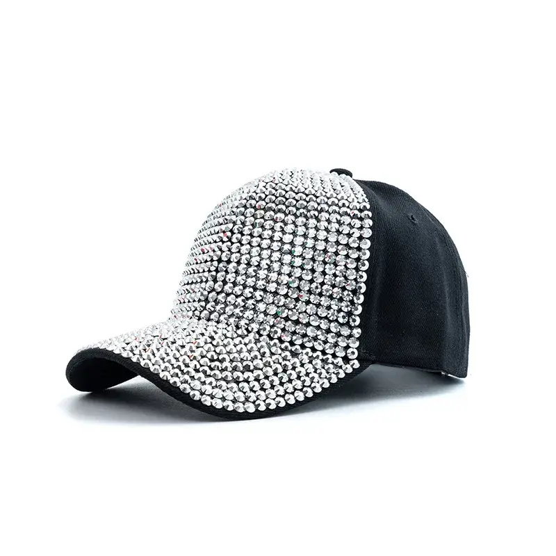HuaKai Spring Summer New Cross-Border Korean Style Full Diamond Baseball Cap Outdoor Sun Hat Fashionable Mesh Cap Sunscreen