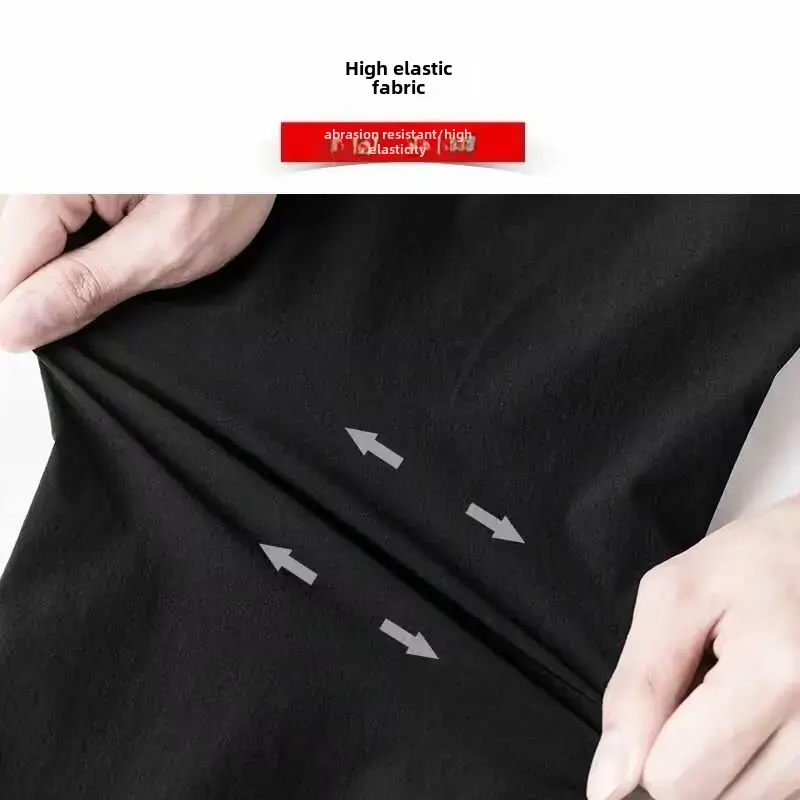 New 2024 Men's Sport Casual Pants Korean Style Summer Trendy Flow 9 Part Harem Pants Thin Loose-fit