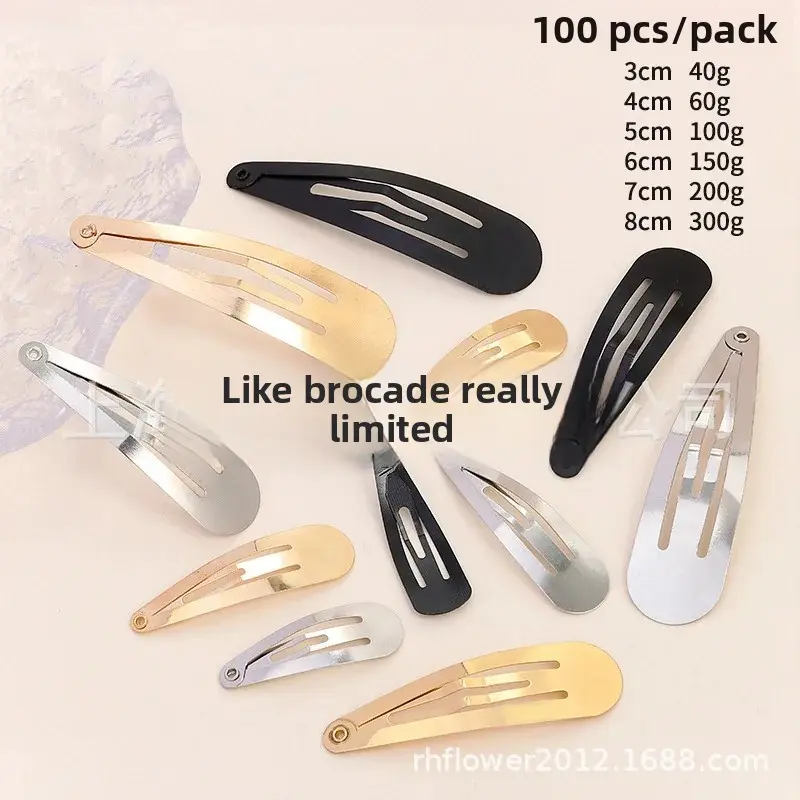 Gold Color Hair Accessories Metal Material Duckbill Clip Professional Salon Partition Fixed Hair Clips Gold Color Hair Decoratio