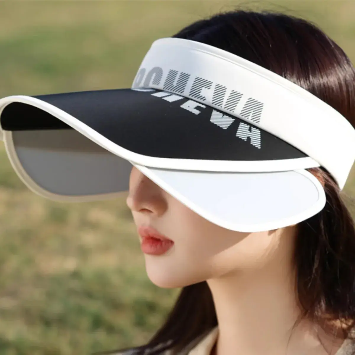 Summer Men's UV Protection Expandable Crown Hat Fashion Outdoor Cycling Windproof Sunshade Climbing Cap Breathable Mesh Hat