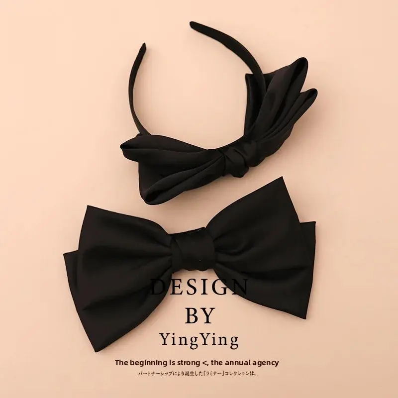 Black Butterfly Knot Hair Clip for Women Professional Salon Hair Division And Fixation Hairband Headwear Elegant Sensation