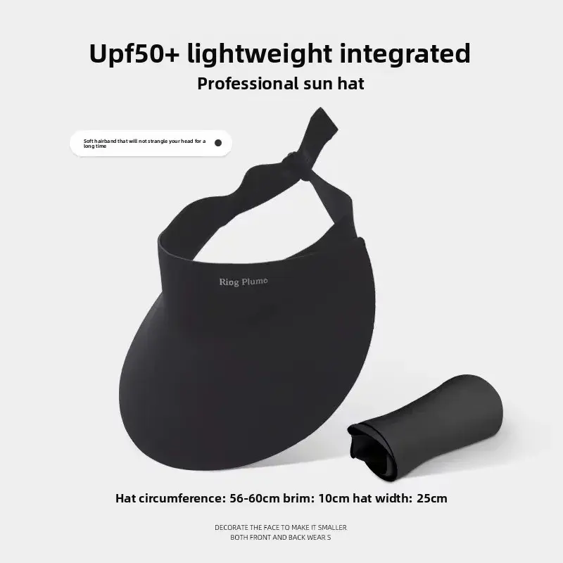 UPF50+ Foldable Seamless Lightweight Outdoor Sun Protection Hat Women's UV Protection Hat Summer Integrated Invisible Hat