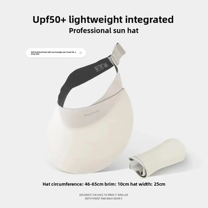 UPF50+ Foldable Seamless Lightweight Outdoor Sun Protection Hat Women's UV Protection Hat Summer Integrated Invisible Hat