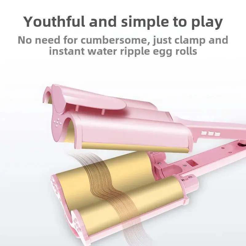 Wavy Hair Curling Iron Electric Hair Roller Corn Pattern Water Wave Texture Hair Styling Tool Large Curling Wand Hairdryer
