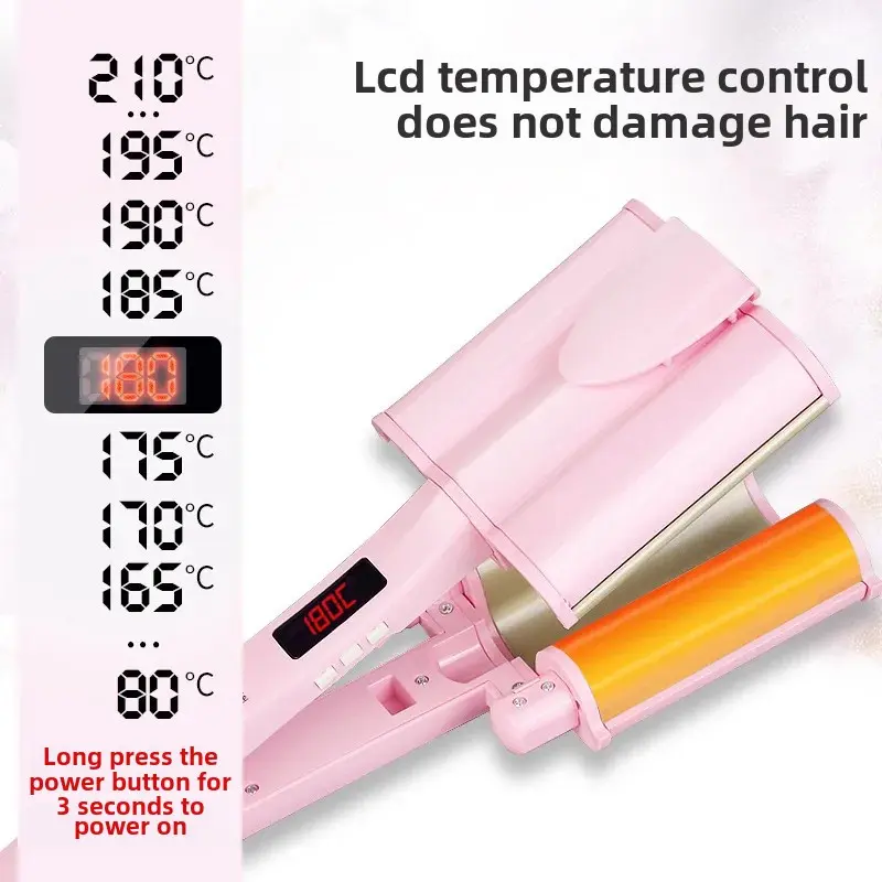 Wavy Hair Curling Iron Electric Hair Roller Corn Pattern Water Wave Texture Hair Styling Tool Large Curling Wand Hairdryer